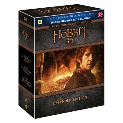 Hobbitten - Trilogy 3D Extended Edition Blu-Ray
