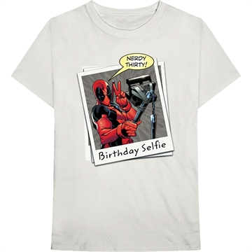 Deadpool Birthday Selfie T-Shirt - Marvel Comics Unisex