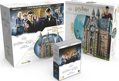 Harry Potter & Fantastic Beasts: 11-Film Collection 4K UHD Hogwart\'s Clock Tower 3D Puzzle Edition