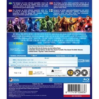 The Avengers 3 - Infinity War Blu-Ray
